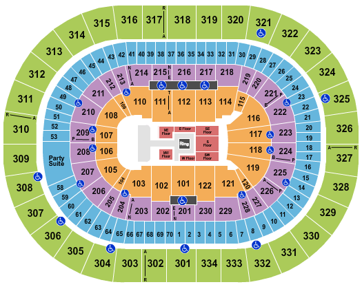 Moda Center WWE Seating Chart